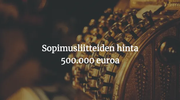 sopimusliitteen hinta